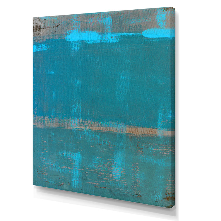 Wrought Studio Teal And Grey Abstract Art Modern & Contemporary